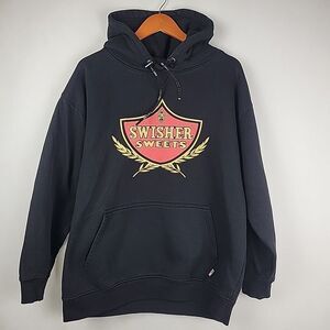 Vtg 90s Swisher Sweets Graphic Hoodie 2XL Y2K Streetwear Blunt Hip Hop Throwback